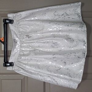 NWT Copper Key silver Cream animal print skirt size large